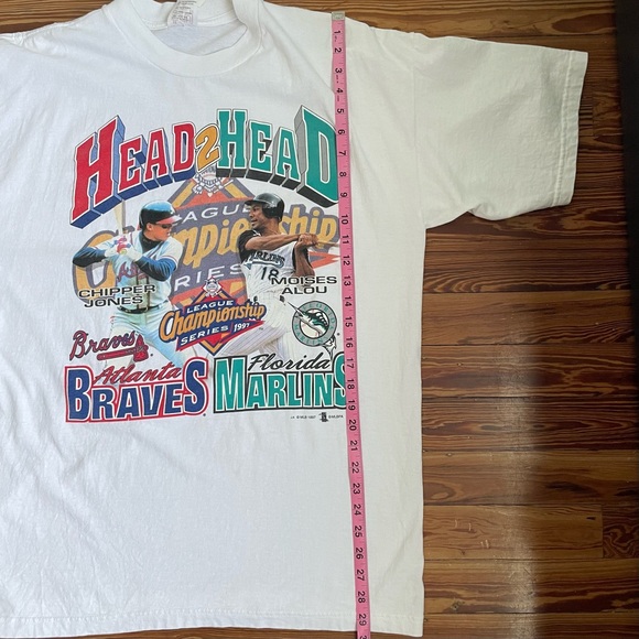 NWT Vintage 1997 League Championship Series Atlanta Braves vs. Florida Marlins - Picture 10 of 11